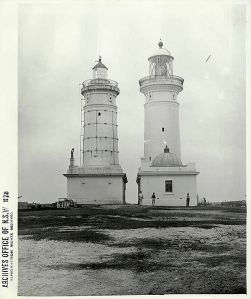 -Macquarie_Lighthouse_old_and_new  1883
