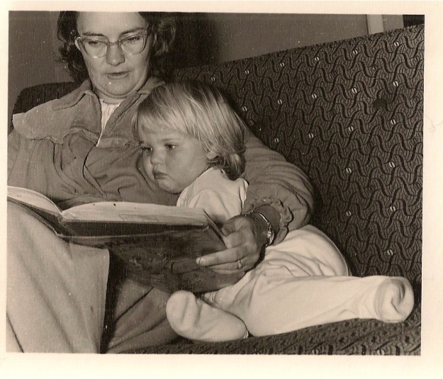 Barbara reading to Sally c June 1963