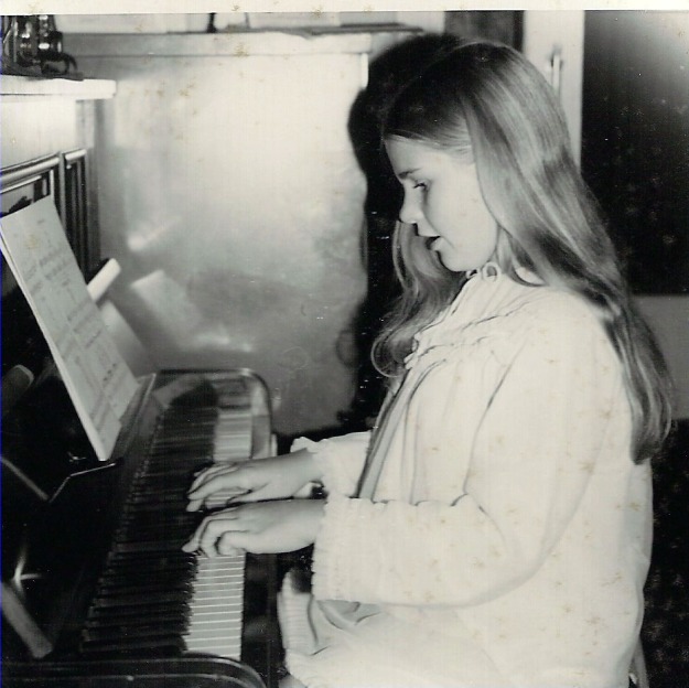Sally at piano