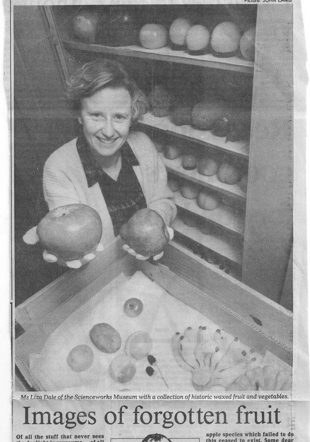 From article by John Lahey on Images of Forgotten Fruit in the Melbourne Age, 16 Aug, 1993.