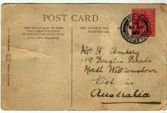 postcard of newland st 1904 - bqack