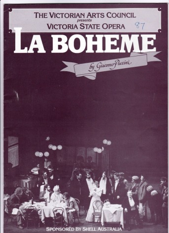 La Boheme 1987 program